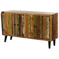 SIDEBOARD Altholz 150x45x86 mehrfarbig lackiert SIXTIES #111 - Multicolor, Holz (150/86/45cm) - Massivmoebel24