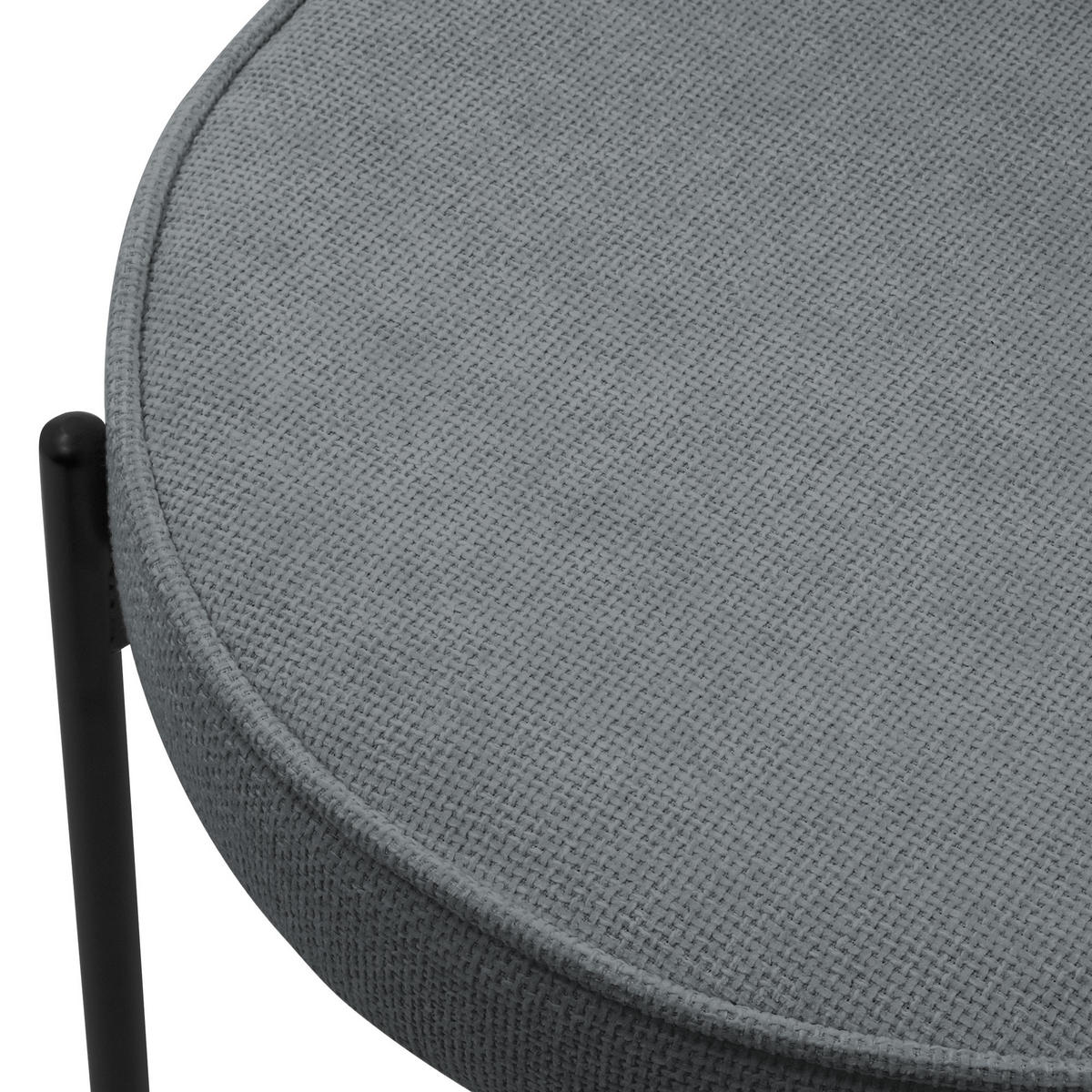 ESSZIMMERSTUHL 4er Set Anthrazit aus Polyester - Anthrazit/Schwarz, Textil/Metall (50/83/63cm) - ML-DESIGN