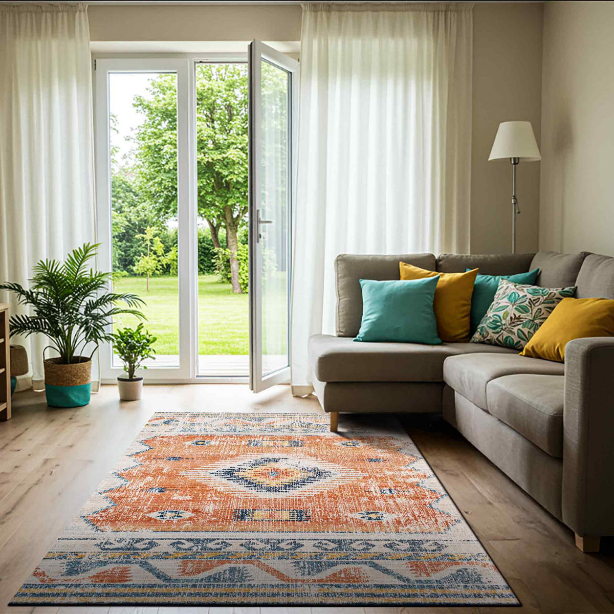 VINTAGE-TEPPICH 120x170 cm Orange - Orange, Kunststoff/Textil (120/170cm) - LIVABLISS
