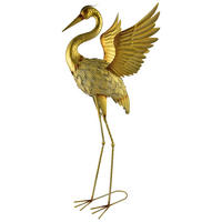 FIGURA, kovová, zelená - zlatá, kov (35/55/55cm) - Mondex