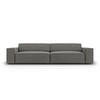 SOFA Jodie aus Samt hellgrau 4 Sitzplätze - Hellgrau, Textil (244/70/102cm) - Micadoni