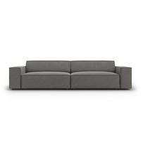 SOFA Jodie aus Samt hellgrau 4 Sitzplätze - Hellgrau, Textil (244/70/102cm) - Micadoni