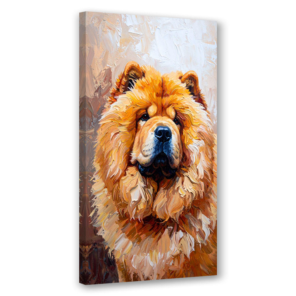 LEINWANDBILD Chow-Chow Hund Tier Natur 40x80cm - Beige, Textil (40/80cm) - Feeby