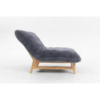 SESSEL Grau aus Cord mit Rückenlehne,100/120/76 cm - Grau, Textil (100/76/120cm) - BEAOK