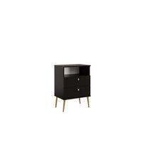 NACHTTISCH Schwarz 50/69,5/33,9 - Schwarz, Holzwerkstoff (50/70/34cm) - RAUMHIRSCH FURNITURE