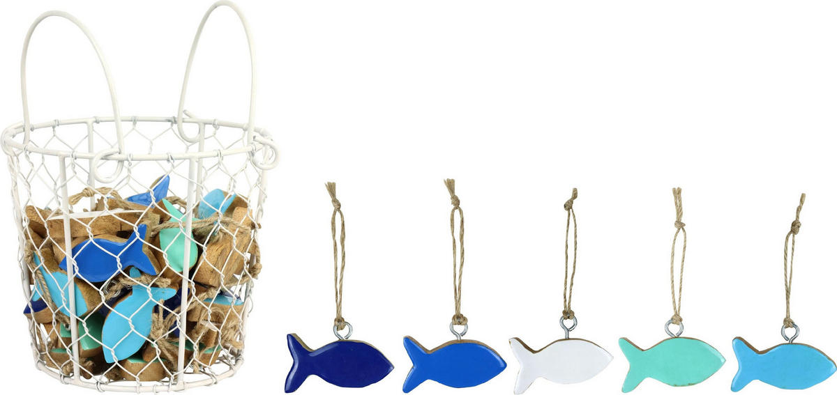 HOLZHÄNGER Fische 41-tlg. - Multicolor, Holz (6/3/1cm) - FURNARO