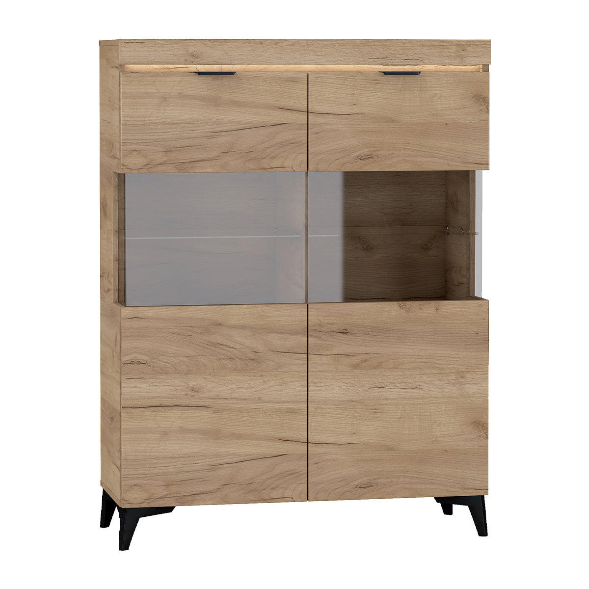 GESCHIRRSCHRANK Ruben Holz - Braun, Holzwerkstoff (105/140/40cm) - Petits-meubles