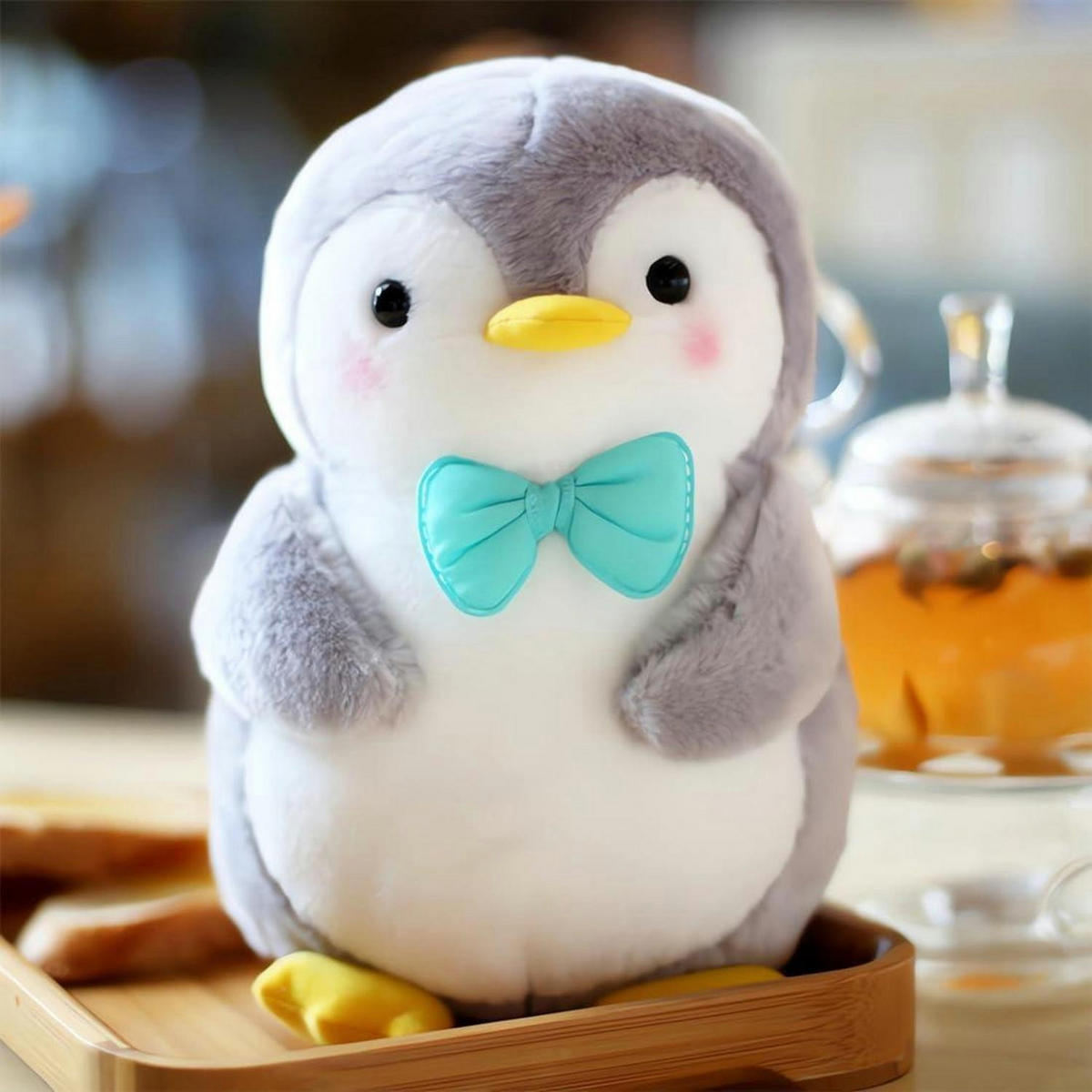 KUSCHELTIER Pinguin 25 cm - Blau, Textil (25/25cm)