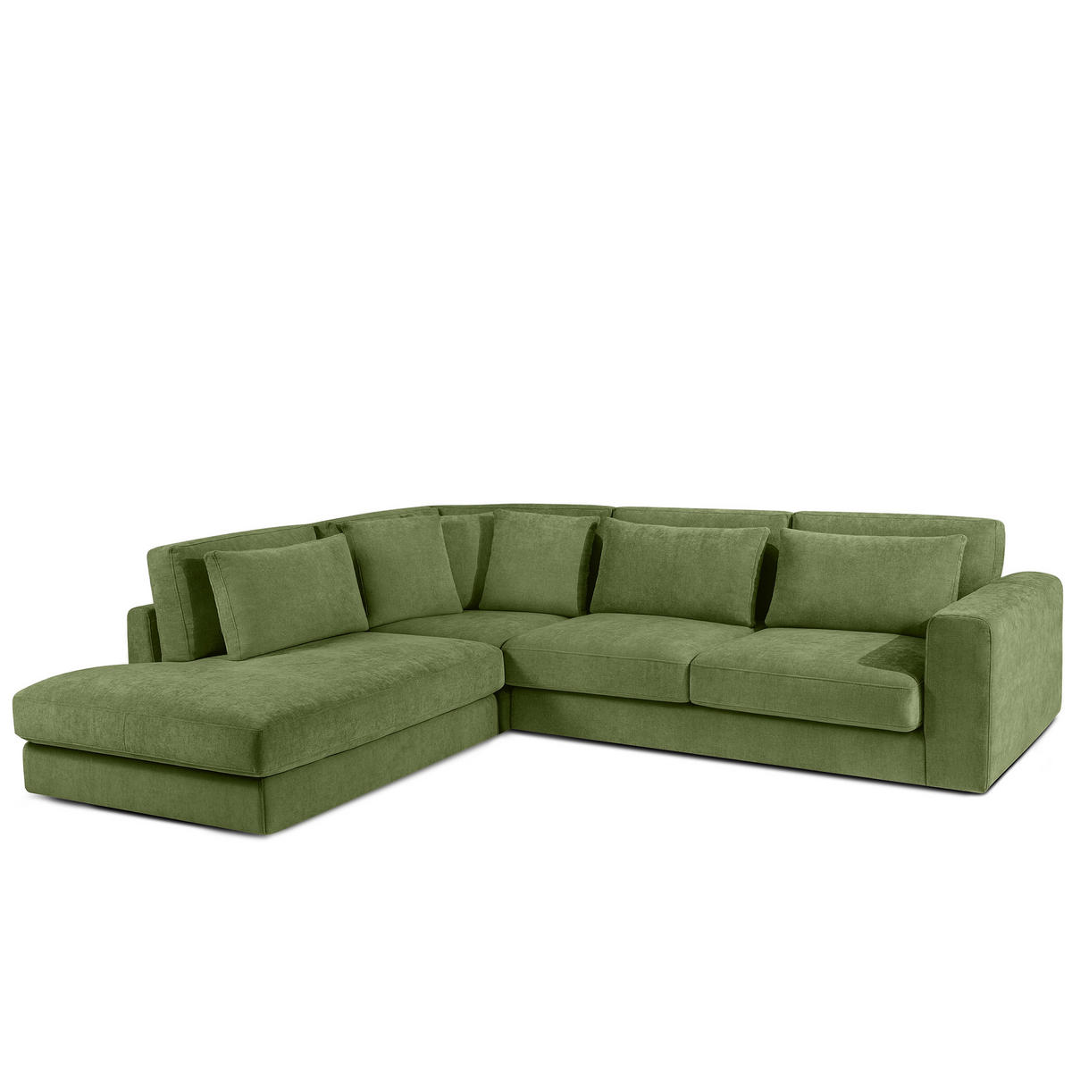 ECKSOFA links VERUS - Grün, Holz/Holzwerkstoff (297/248cm) - KONSIMO®