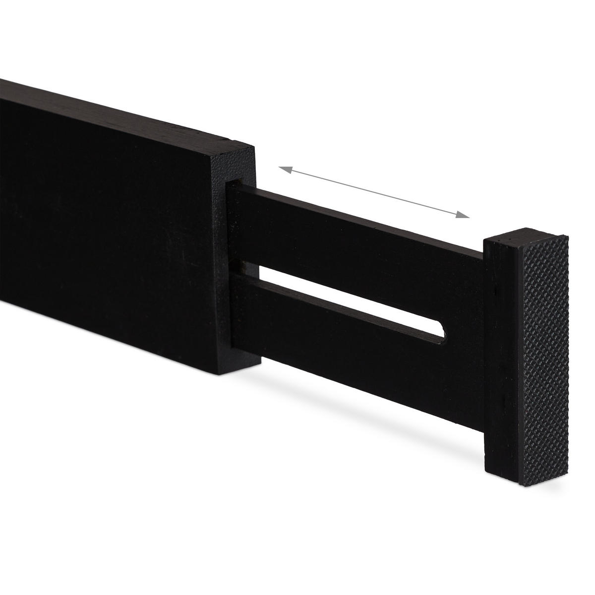 4XSCHUBLADENTRENNER - Schwarz, Holz/Kunststoff (56/6/1.5cm) - Relaxdays