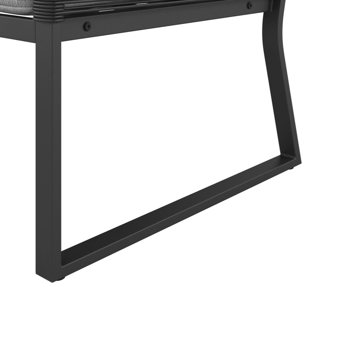 LOUNGEGARNITUR Paulina Hellgr. Metall/Outdoorstoff +Abdeckung - Hellgrau, Metall