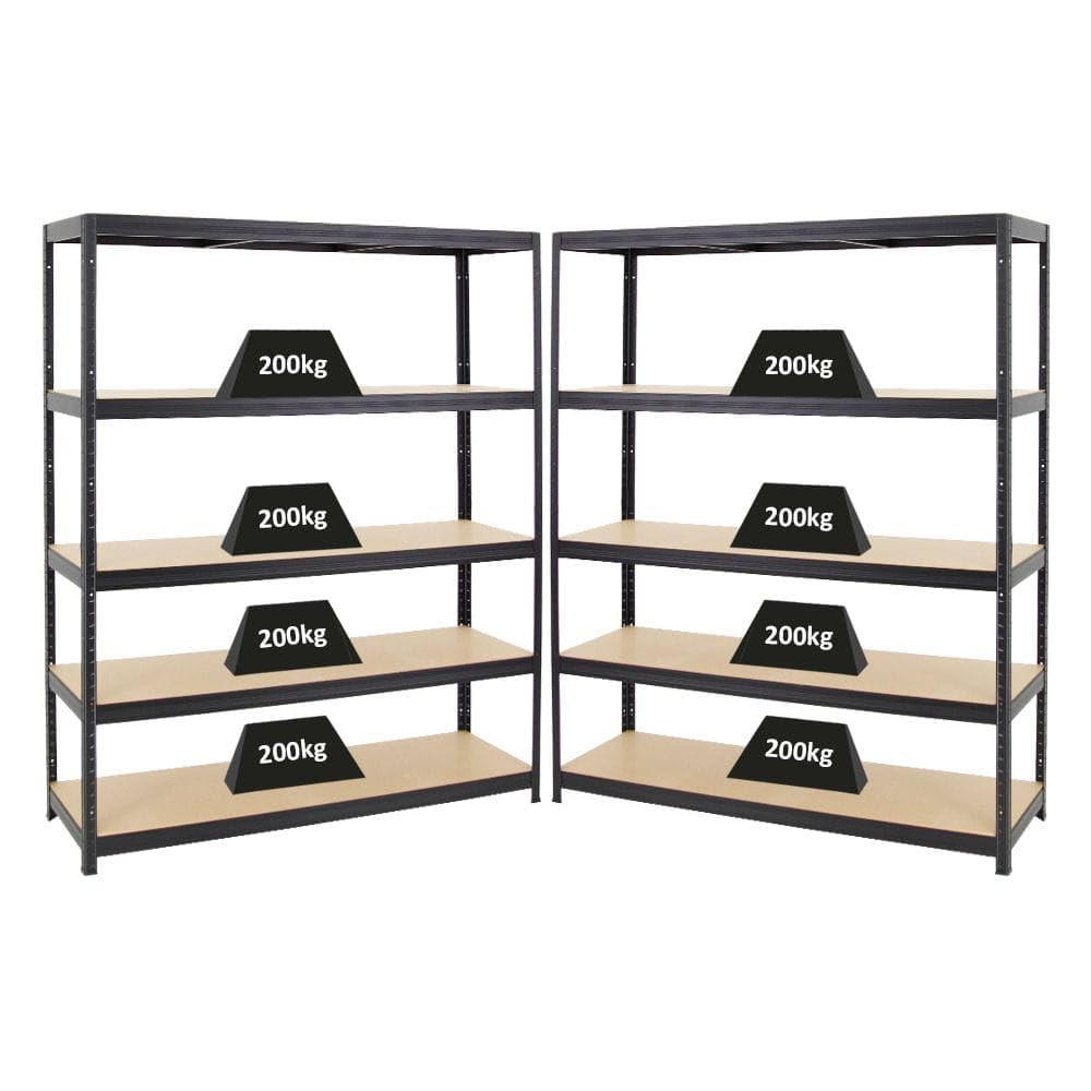 Proregal Schwerlastregal Schwarz 300x180x45 cm