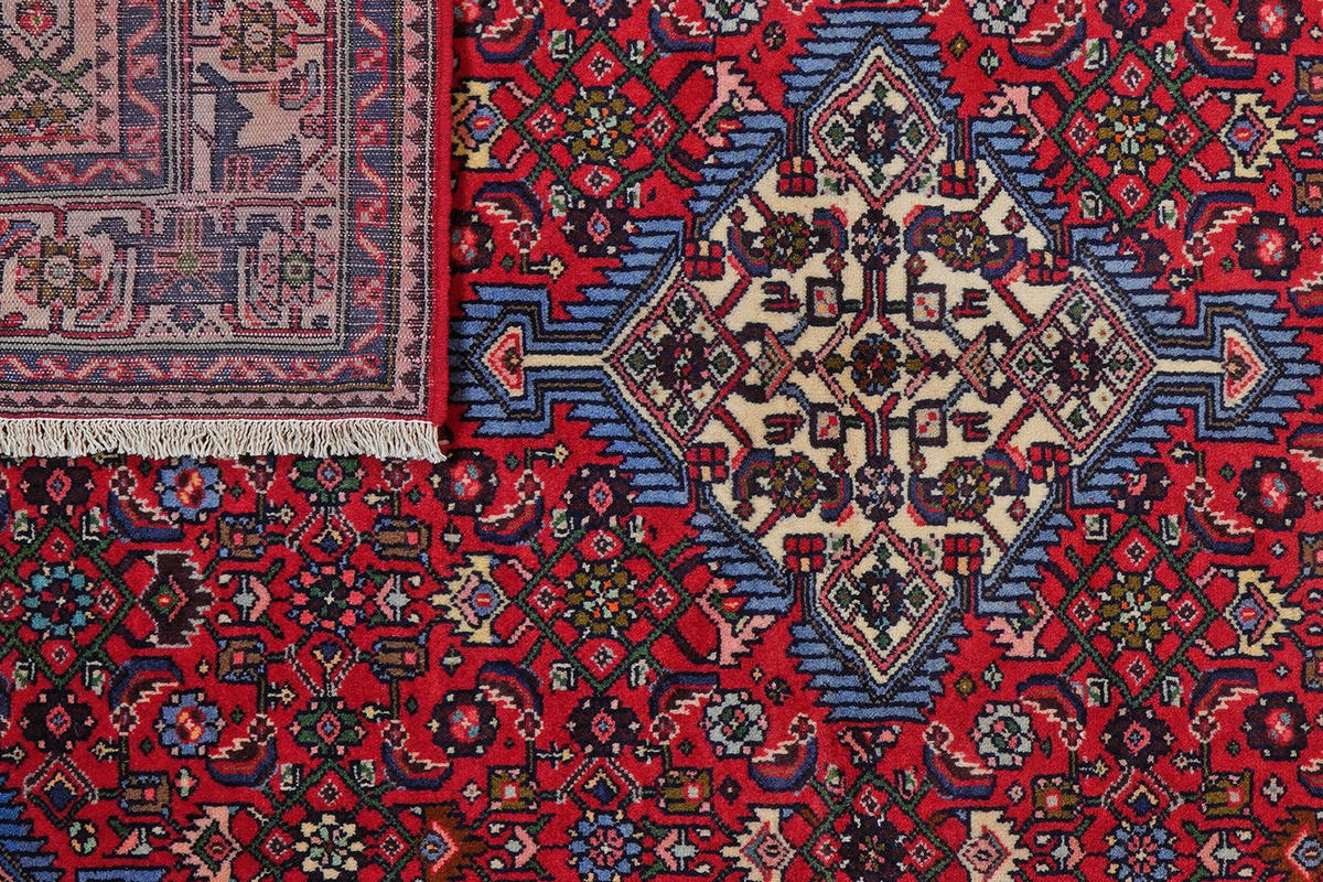 ORIENTTEPPICH handgeknüpft Assadabad Rot 207/133 cm Schurwolle - Rot, Textil (133/207cm) - Looma