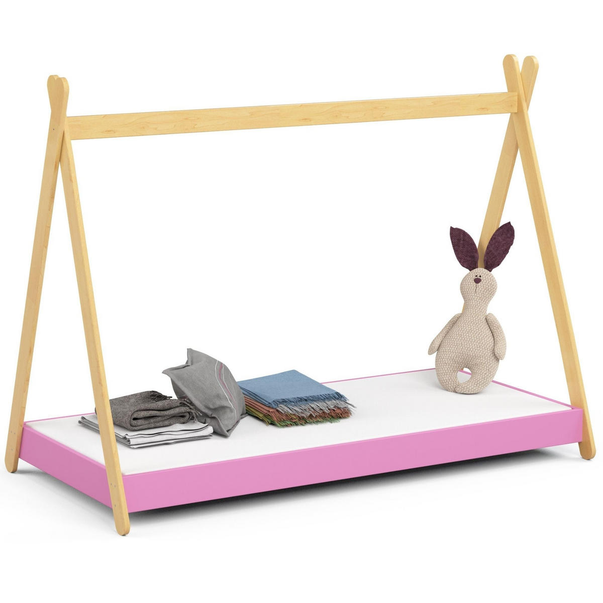 KINDERBETT Rosa 155/85/187 - Rosa, Holzwerkstoff - RAUMHIRSCH FURNITURE