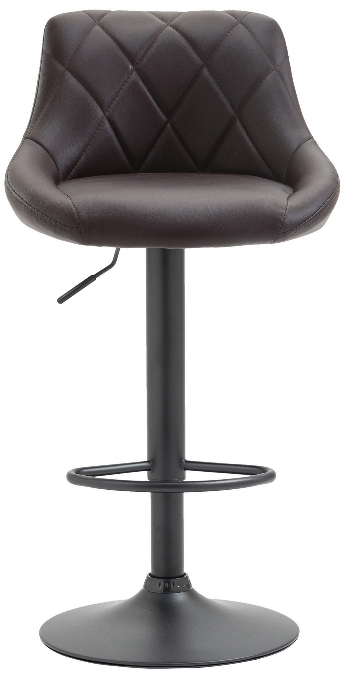 BARHOCKER Lazio 83-104x46x49 cm Braun - Braun, Leder (46/83/49cm) - furnicato