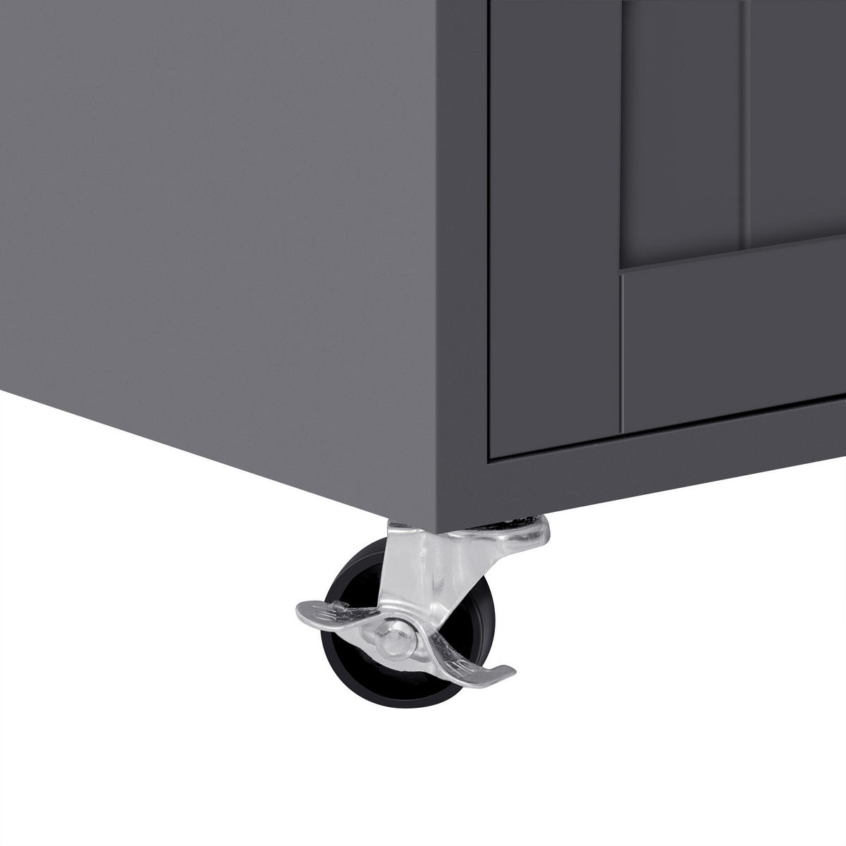 KÜCHENINSEL 112-180.5x45x92.2 cm mit Ausziehplatte & Rollen - Grau, Holzwerkstoff (180.5/92.2/45cm) - Modfu