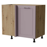 ECKVERBINDUNGSSCHRANK Bari D13U/90 Eiche Artisan / RAL 4009 pastellviolett 90 / 50 / 82cm - Violett/Eiche Artisan, Holz/Holzwerkstoff (90/82/50cm) - Feldmann-Wohnen