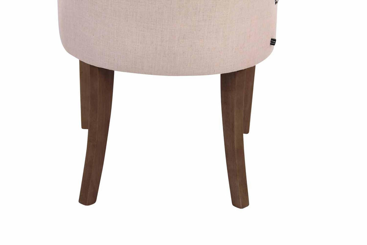 ESSZIMMERSTUHL Aboli, 2er Set Stoff, antik-hell Creme - Hellbraun/Naturfarben, Holz/Textil (55/92/58cm) - TPFLiving