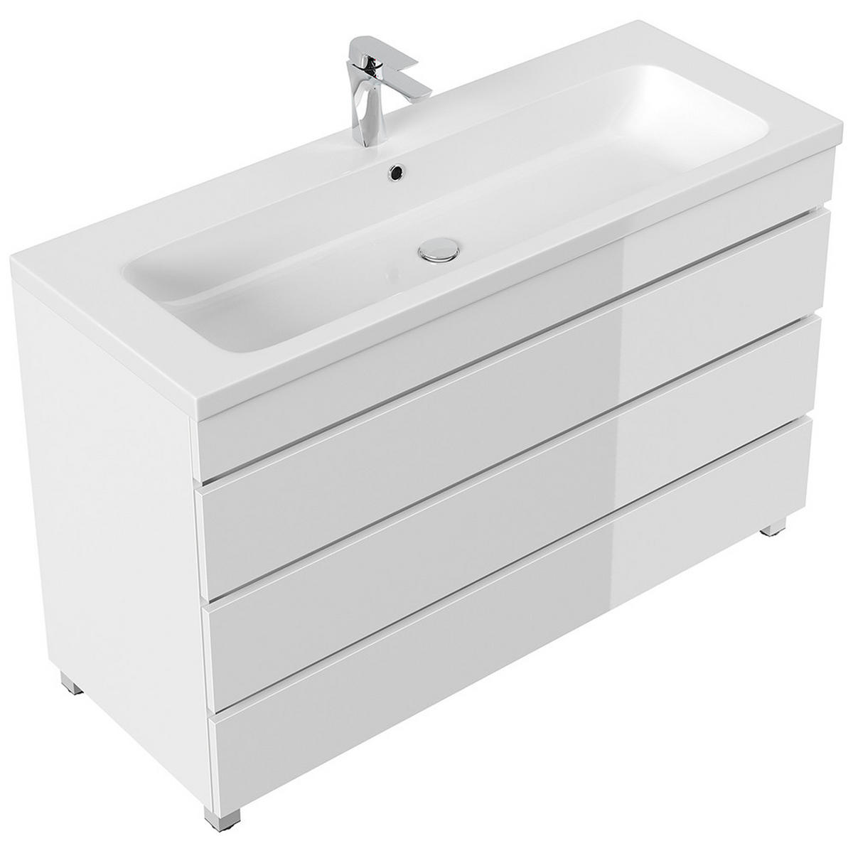 WASCHTISCH Frome-02 - Weiß, Holzwerkstoff (120/85/46cm) - Lomado