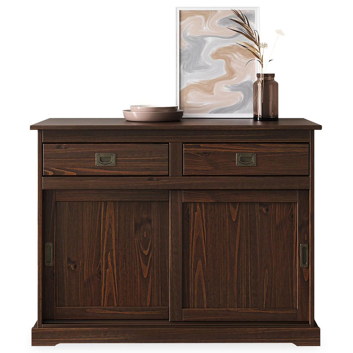 KOMMODE SAVONA - Nussbaumfarben, Holz (110/84/46cm) - IDIMEX