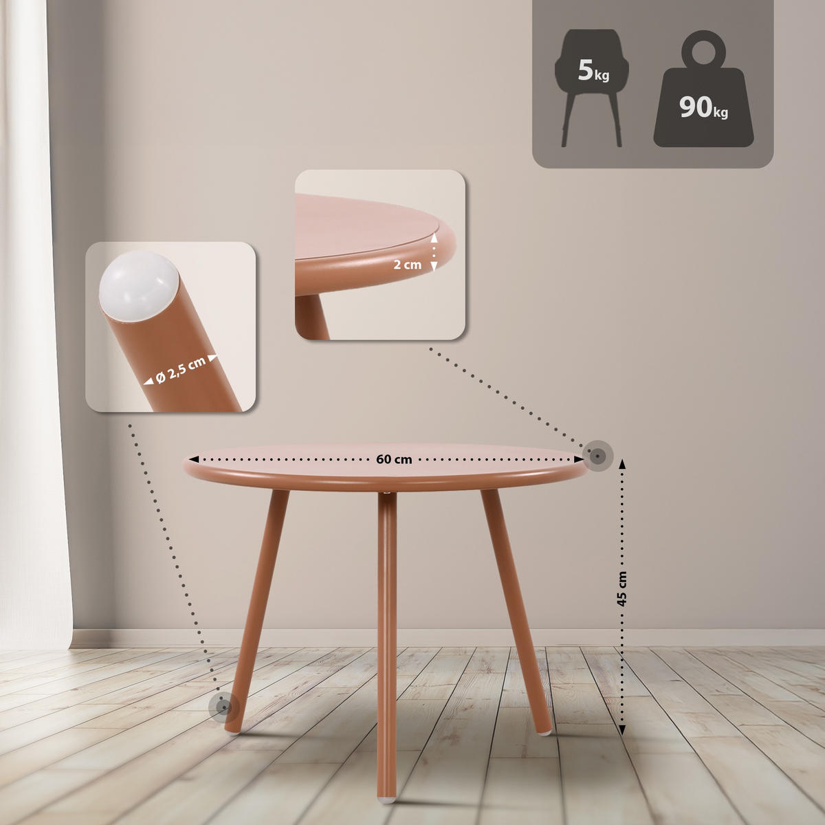 GARTENSITZGRUPPE Kunststoff Terracotta - Terracotta, Kunststoff - CLP