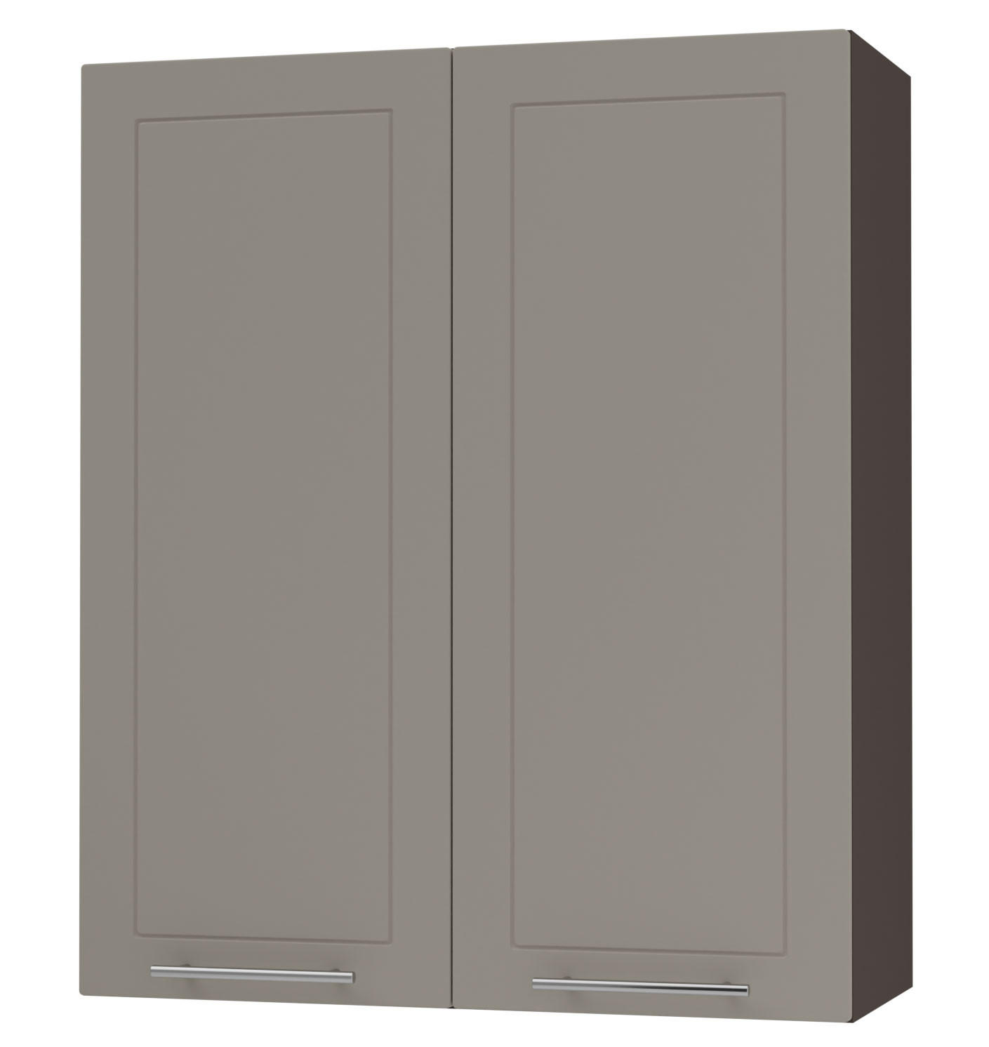 KÜCHENHÄNGESCHRANK Kvantum W4/80 Beige Matt / Lava Matt 80 / 32,5 / 96cm - Dunkelgrau/Beige, Holz/Holzwerkstoff (80/96/32.5cm) - Feldmann-Wohnen