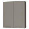 KÜCHENHÄNGESCHRANK Kvantum W4/80 Beige Matt / Lava Matt 80 / 32,5 / 96cm - Dunkelgrau/Beige, Holz/Holzwerkstoff (80/96/32.5cm) - Feldmann-Wohnen