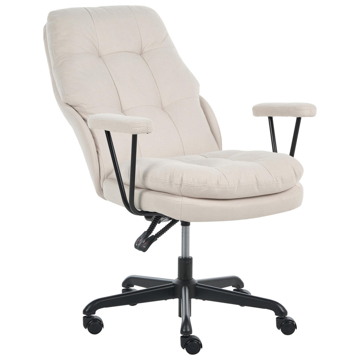 KANCELÁŘSKÁ ŽIDLE Látka Krémově bílá Melocush - krémová, textil (75/106/66cm) - Beliani