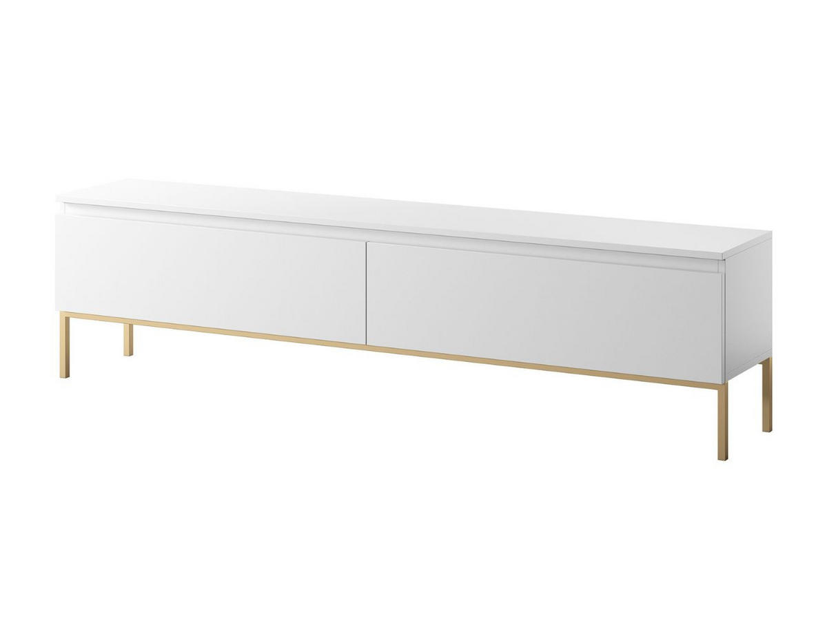 TV-SCHRANK Bemmi Weiß mit goldenen Metallbeinen 175 cm - Goldfarben/Weiß, Holzwerkstoff/Metall (175/46/32cm) - Selsey