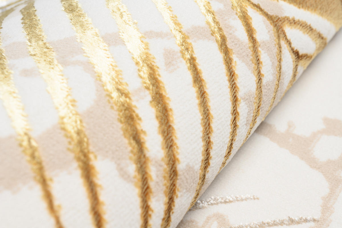 TEPPICH GOLDEN Creme Braun 120/170 cm - Creme/Braun, Kunststoff (120/170cm) - Tapiso