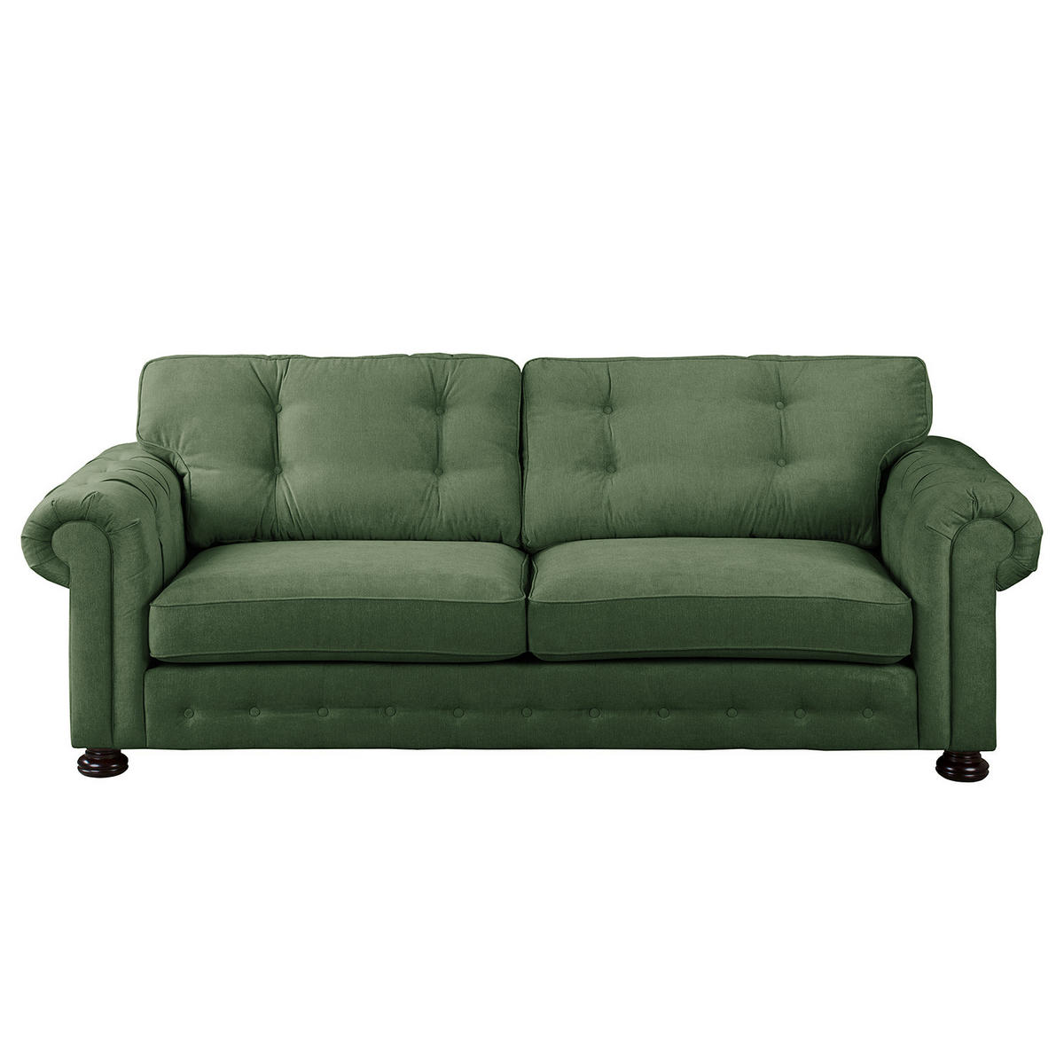 3-SITZER SOFA - Microfaser - Olivgrün, Textil (250/93/100cm) - home24