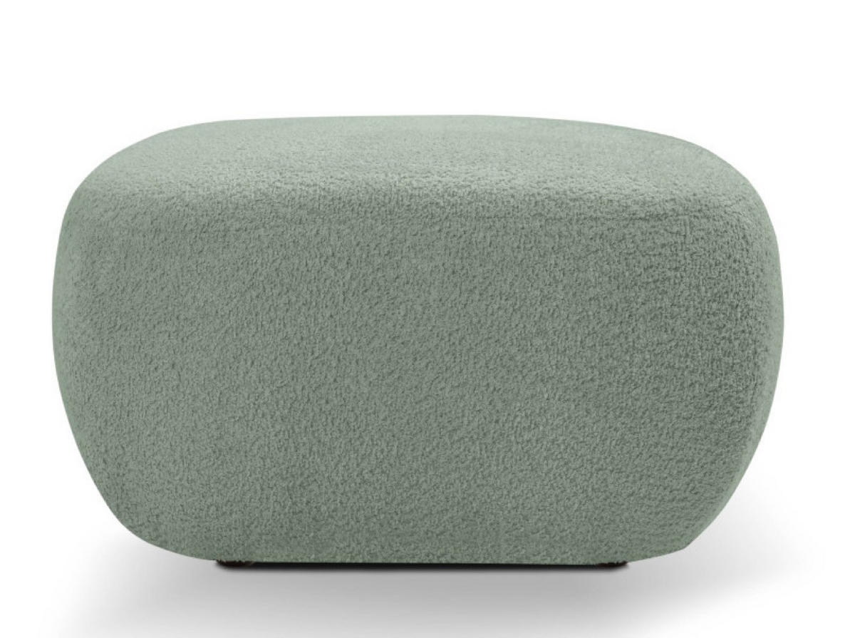 POUF Mint Abriamo Stoff Auf Schwarzen Niedrigen Beinen - Grün, Textil (75/39/75cm) - Sepro Meble
