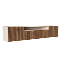 TV-LOWBOARD Artisan+Catania Eiche Hängend Mit Gerillten Fronten - Braun, Holzwerkstoff (200/40/41cm) - Sepro Meble