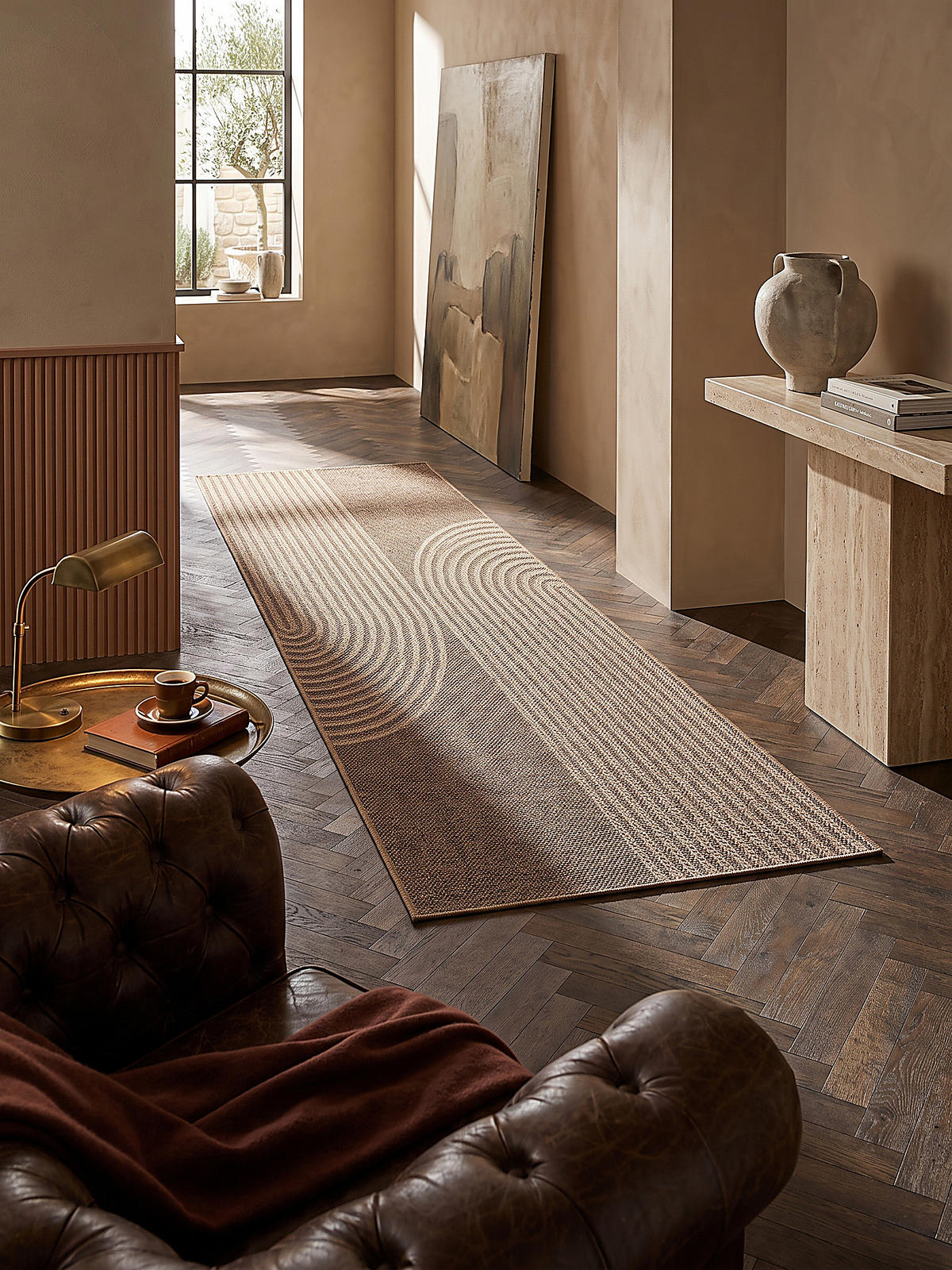 TEPPICHLÄUFER Geometrisch CORDEV Polypropylen Natur 60 x 90 cm - Beige, Textil (60/90cm) - KADIMA DESIGN