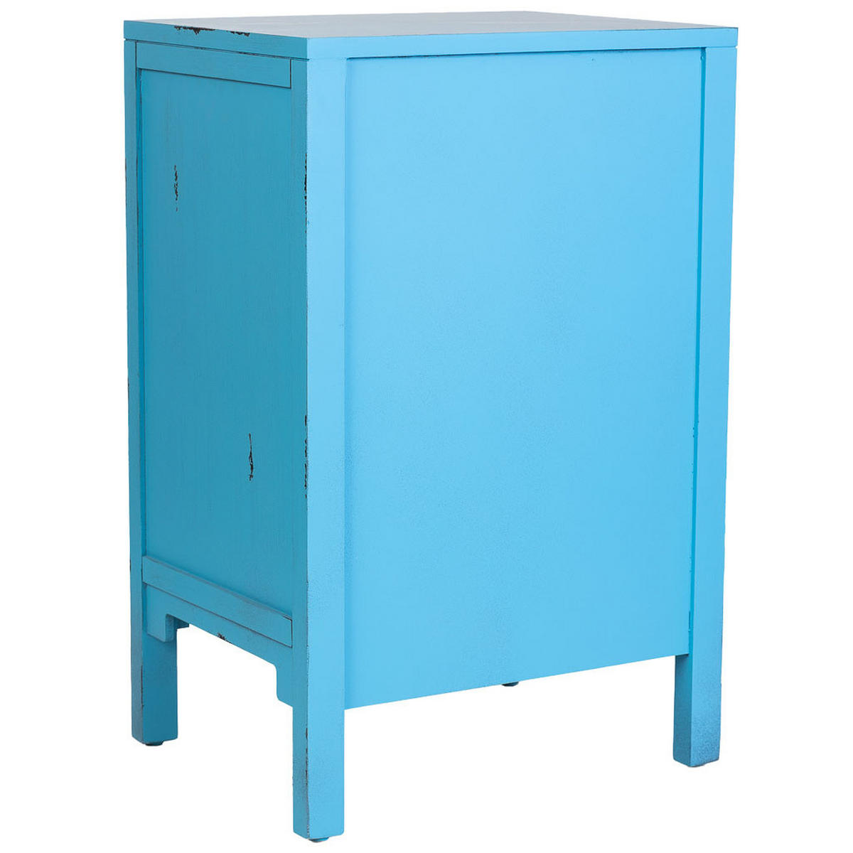 NACHTTISCH aus Holz, blau, 45x36x70cm - Blau, Holz (45/70/36cm) - Wanderlust