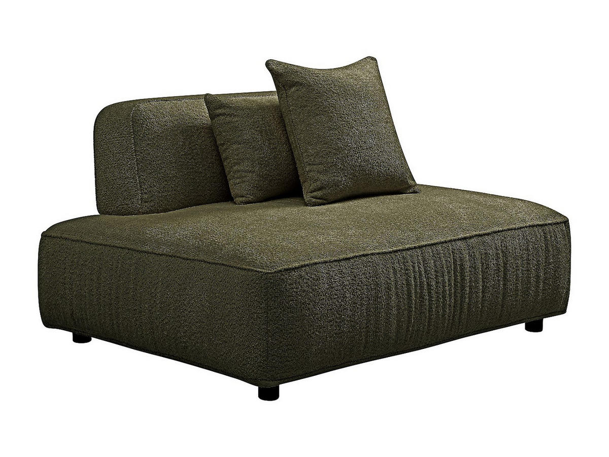 RECAMIERE ohne Schlaffunktion - 1 Person - stoff - khaki Lelaco - Schlammfarben, Textil (145/74/105cm) - Vente-Unique