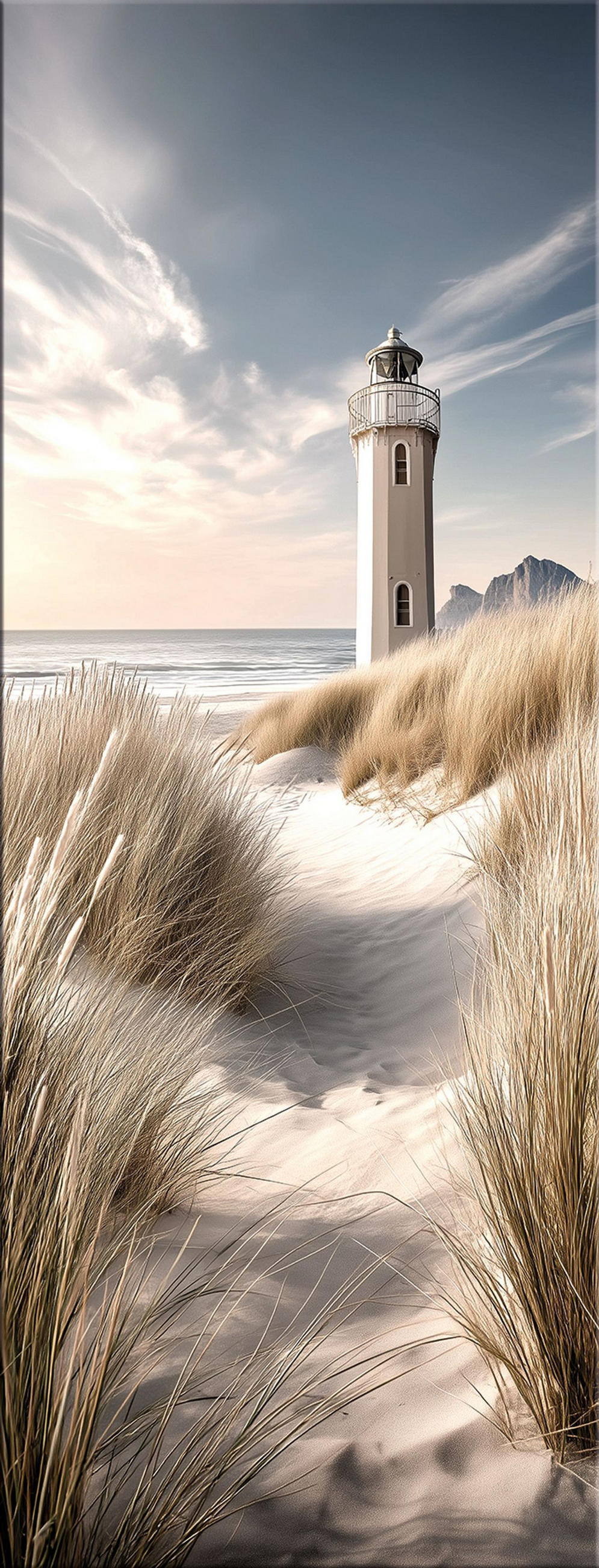 GLASBILD 30x80 cm Strand und Meer - Beige, Glas (30/80cm) - artissimo