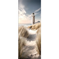 GLASBILD 30x80 cm Strand und Meer - Beige, Glas (30/80cm) - artissimo