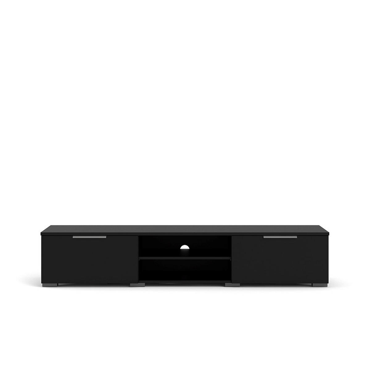 TV-MÖBEL, Malika, Schwarz, Spanplatte foliert, 173 x 40 x 33 cm - Schwarz, Holzwerkstoff (173/33/40cm) - ebuy24