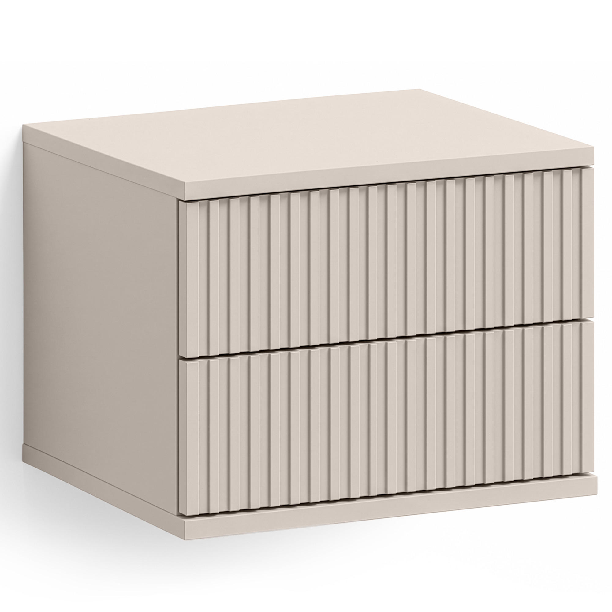 SCHWEBENDER NACHTTISCH RECTUS II, Kaschmir - Kaschmir, Holzwerkstoff (40/30/38.5cm) - KONSIMO®