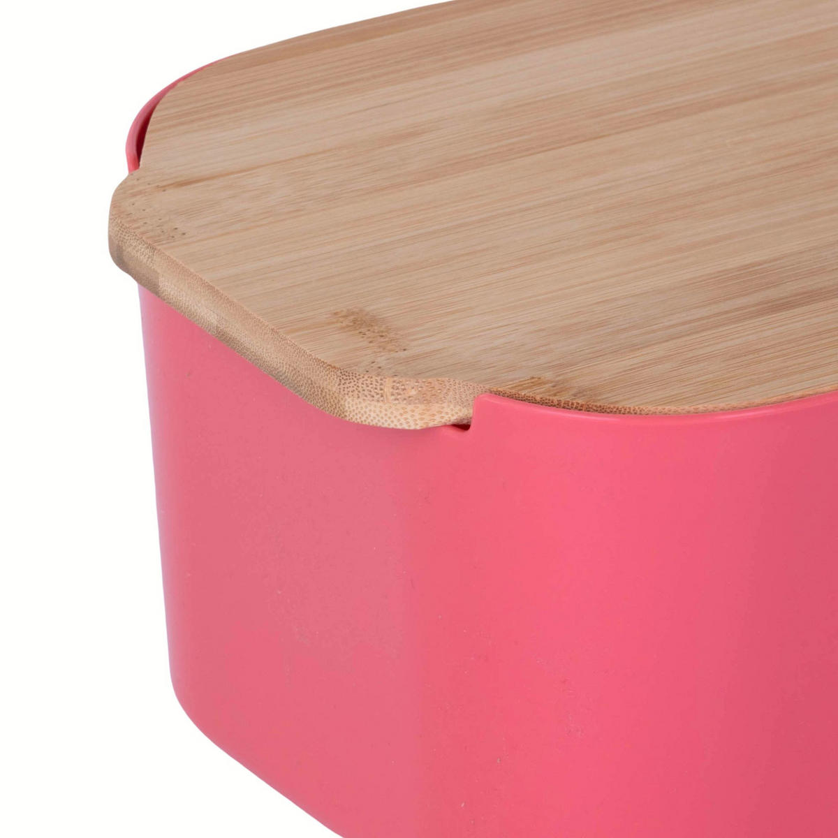 BROTKASTEN mit Bambusdeckel 33/18,5/12 cm - Rot, Kunststoff (18.5/12/33cm) - Excellent Houseware