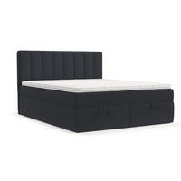 BOXBETT Lusso 180/200 cm Anthrazit im Riva Stoff - Anthrazit/Schwarz, Holz/Holzwerkstoff (180/200cm) - AltaBeds