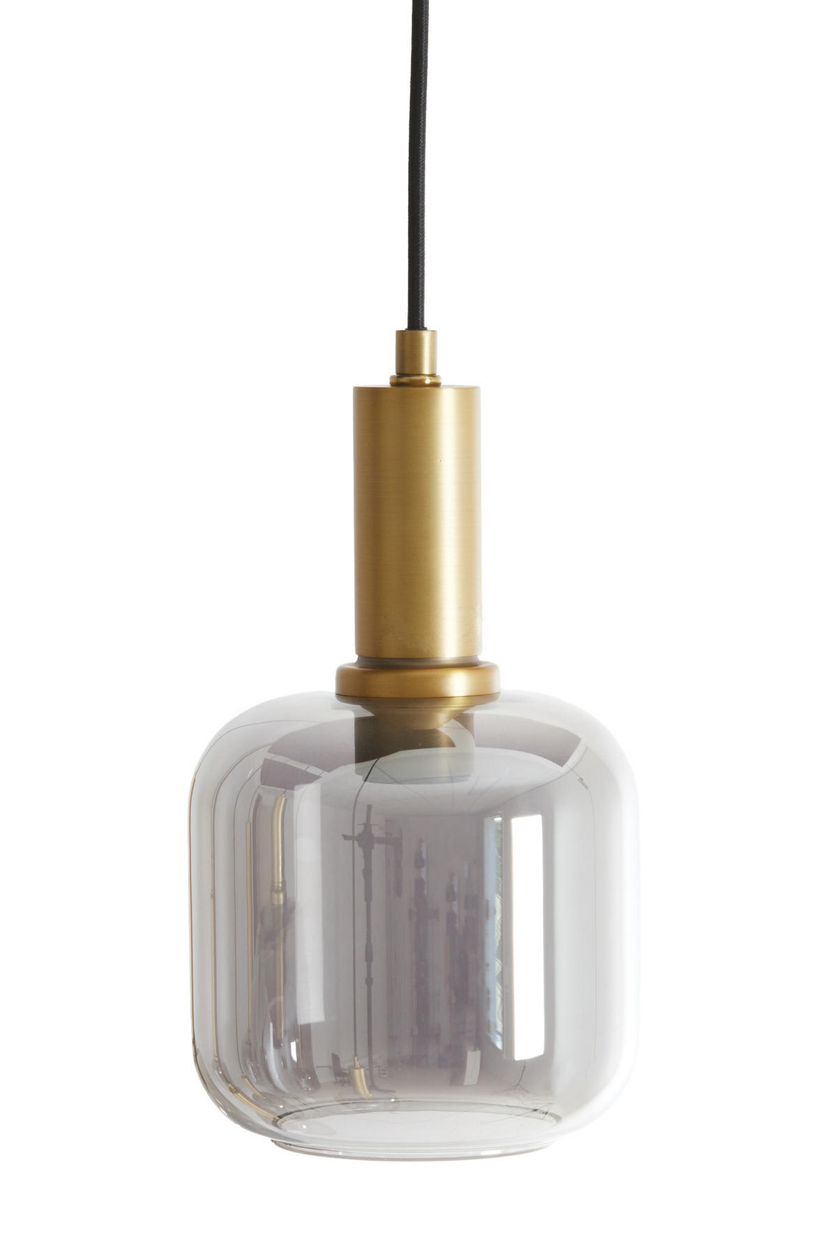 HÄNGELAMPE Lekar Bronze Ø83,5/79,5 cm - Bronzefarben, Glas (83.5/83.5/79.5cm) - Light & Living