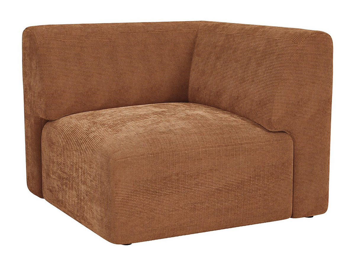 SESSEL mit gerader Rückenlehne - 1 Person - samt - terracotta Pogni - Terracotta, Textil (97/73/97cm) - Vente-Unique