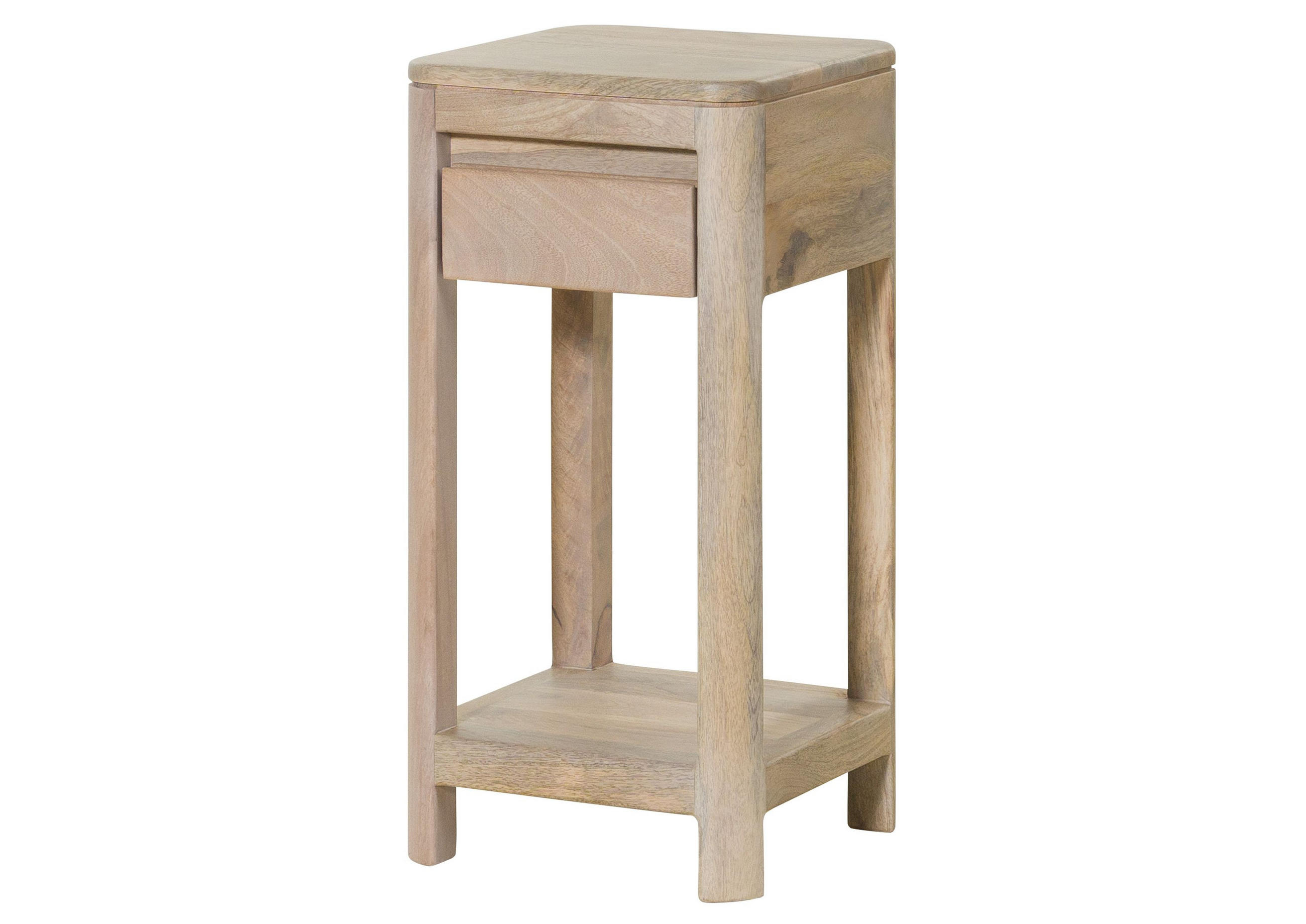 BEISTELLTISCH Mango 30x30x60 weiß lackiert TORONTO #312 - Weiß, Holz (30/30/60cm) - Massivmoebel24