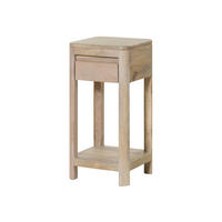 BEISTELLTISCH Mango 30x30x60 weiß lackiert TORONTO #312 - Weiß, Holz (30/30/60cm) - Massivmoebel24