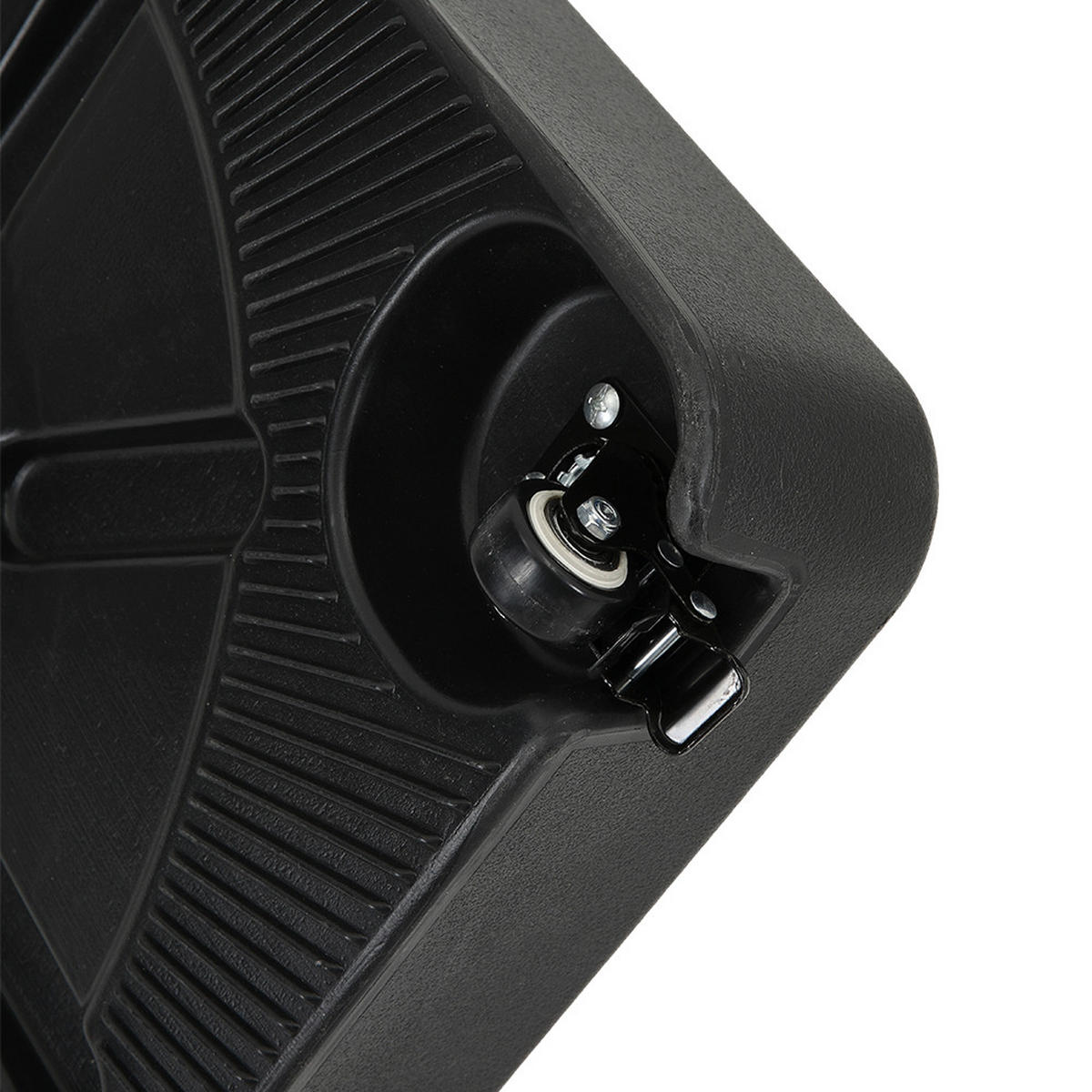 SONNENSCHIRMSTÄNDER mit Rollen aus HDPE in Schwarz quadratisch befüllbar 55 × 55 × 35 cm befüllt bis zu 35 kg - Schwarz, Metall (55/55cm) - Livingandhome