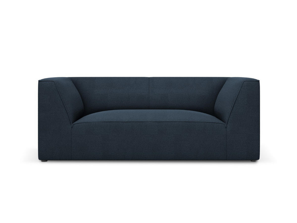 SOFA Ruby aus strukturiertem Stoff marineblau 2 Sitzplätze - Blau, Textil (174/69/93cm) - Micadoni