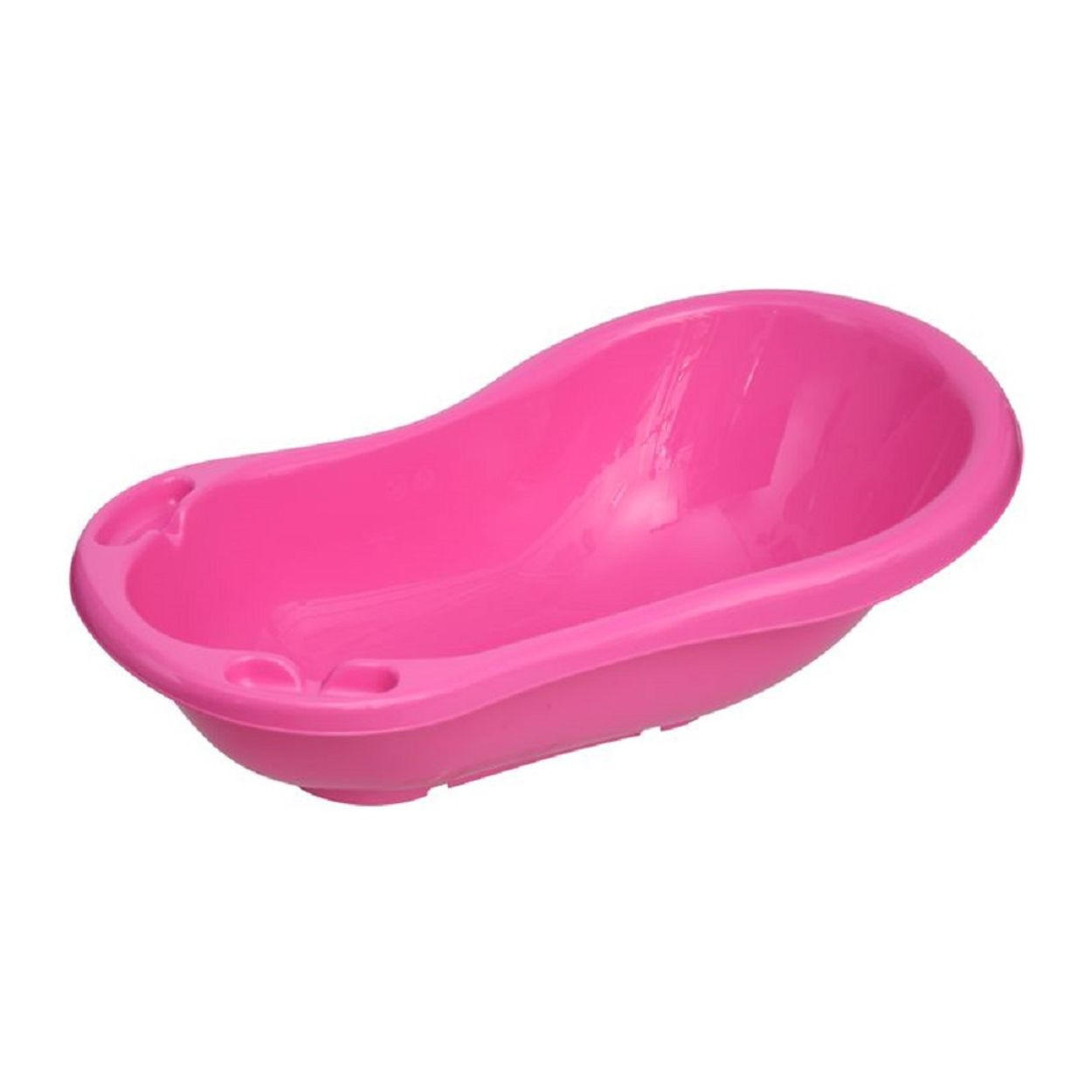 BABYBADEWANNE 84 cm mit Ablagefächer pink 84 cm lang, ergonomische Form ab Geburt - Violett, Kunststoff (46/84cm) - Lorelli