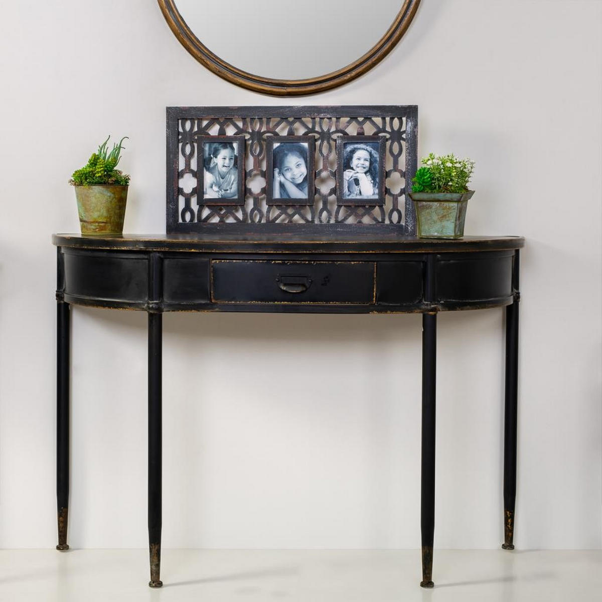 KONSOLE aus Metal 120x44x80 cm - Schwarz, Metall (44/120/80cm) - Wanderlust